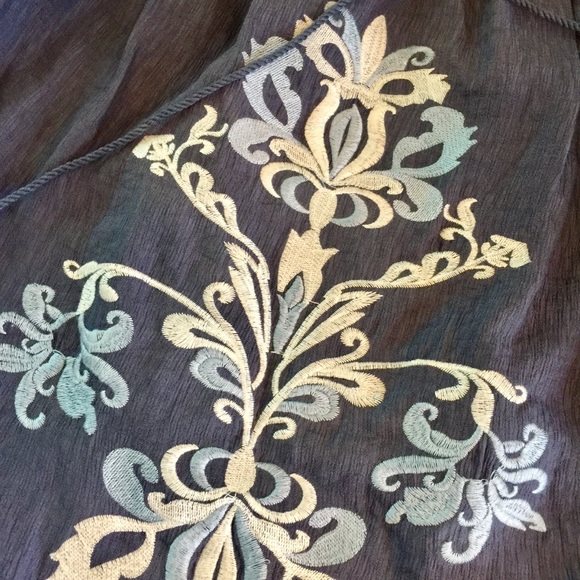 Mono Reno embroidered off shoulder tunic dress M - Picture 7 of 8